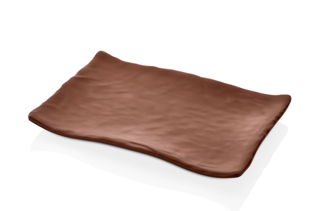 TERRA BROWN Rectangular Plate