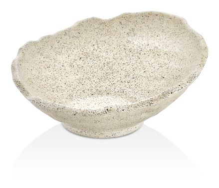 WHITE GRANITE Slanted Bowl