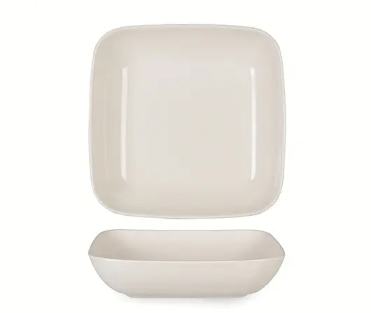 Verano Cream Square Deep Plate