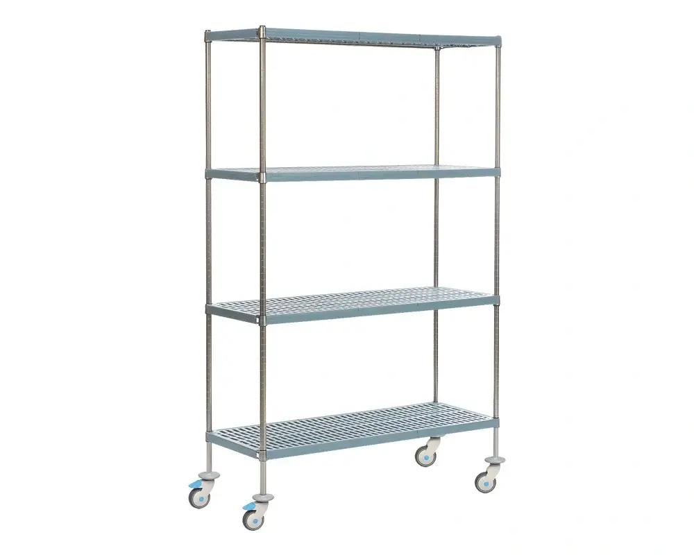 Inox + Plastic Panel Shelf System