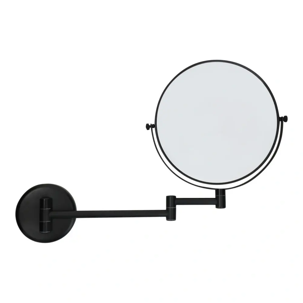 Fiesta black wall mounted magnifying mirror